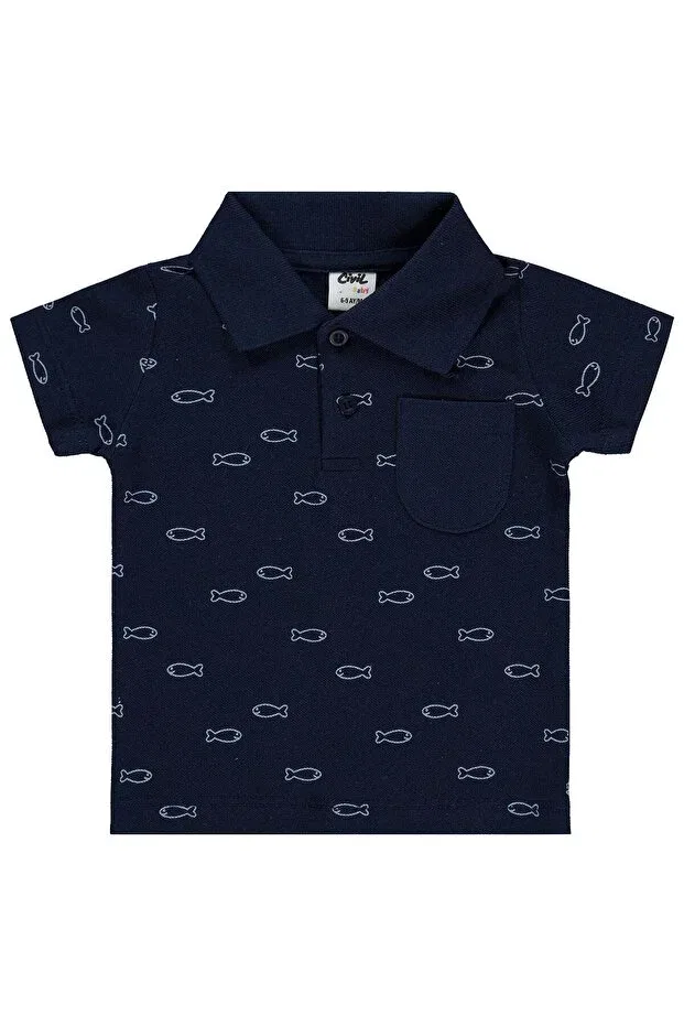 Детская футболка с коротким рукавом Fish Fry T-Shirt Civil Baby, Navy Blue — фото 3