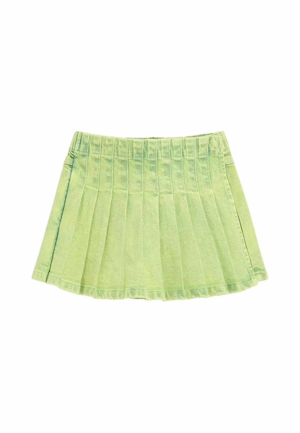 Шорты-Юбка из плиссированной джинсовой ткани - юбка в складку Desigual, Green