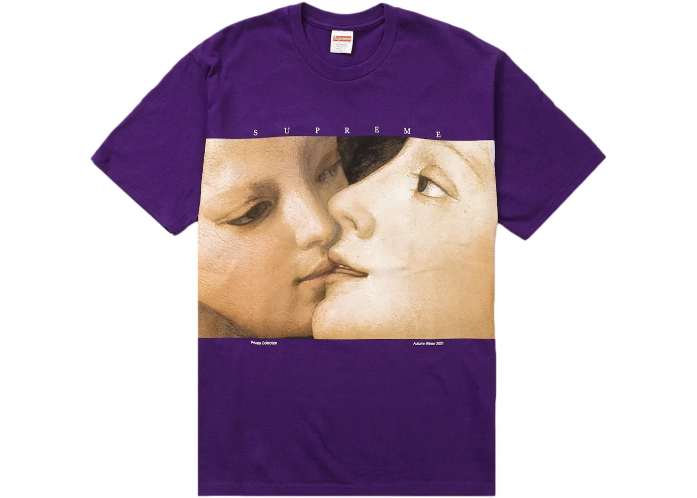Мужская футболка с принтом Supreme Tee (FW21), Purple