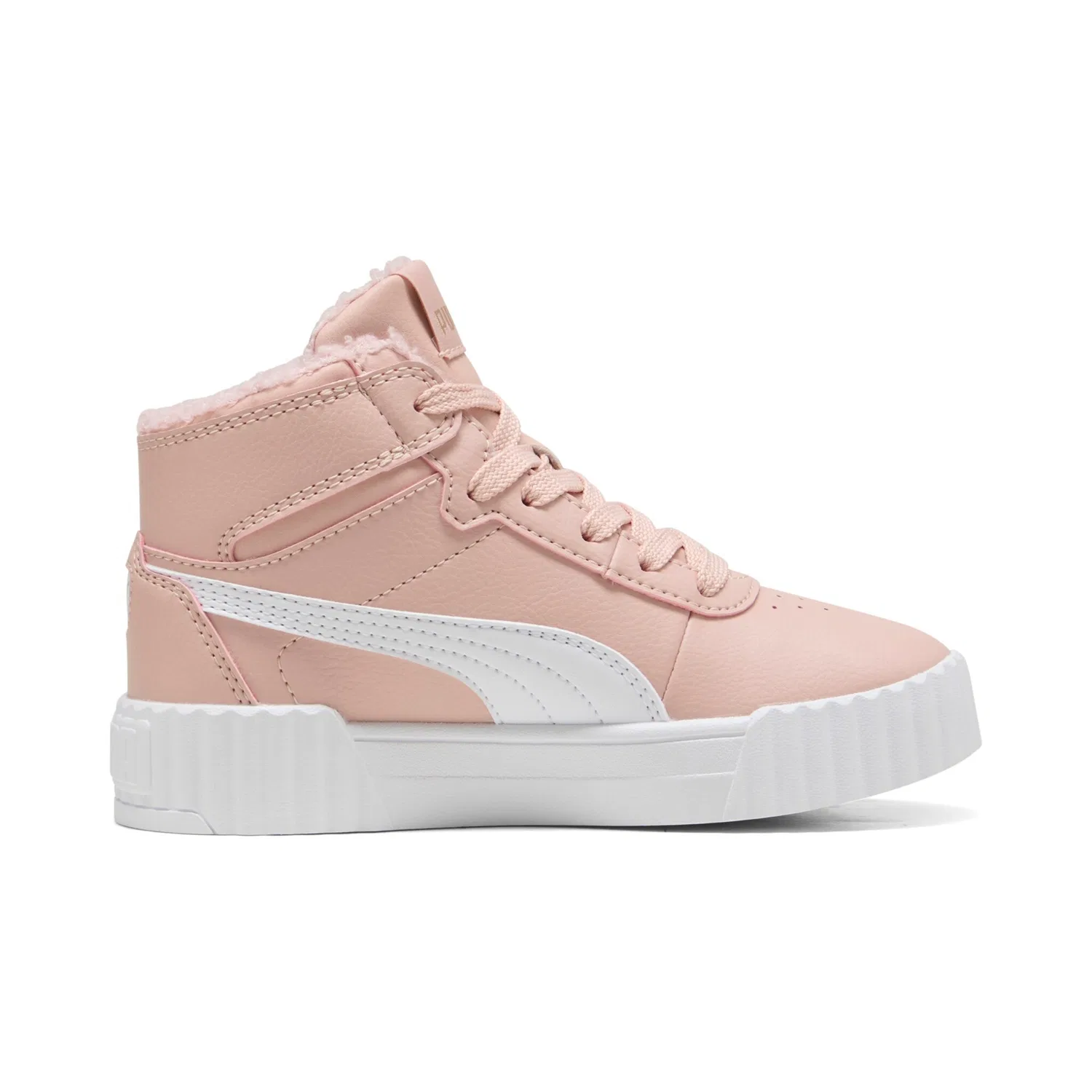 Детские кроссовки на шнуровке Carina 30 Mid WTR PS PUMA, Rose Quartz/PUMA White — фото 3