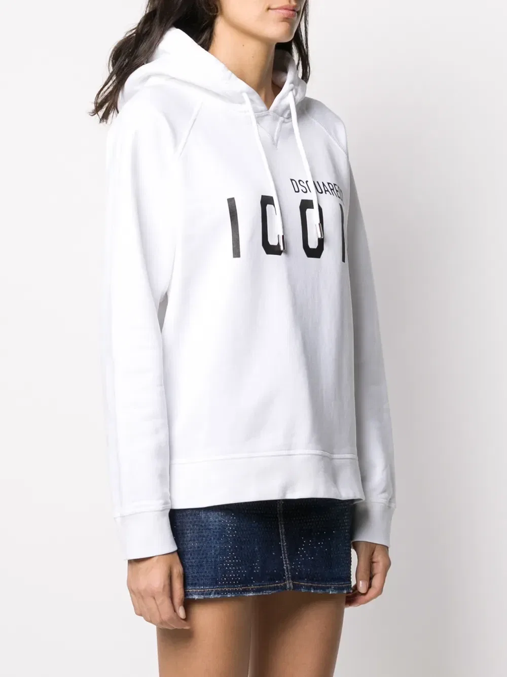 Худи Icon с принтом Dsquared2, белый — фото 3