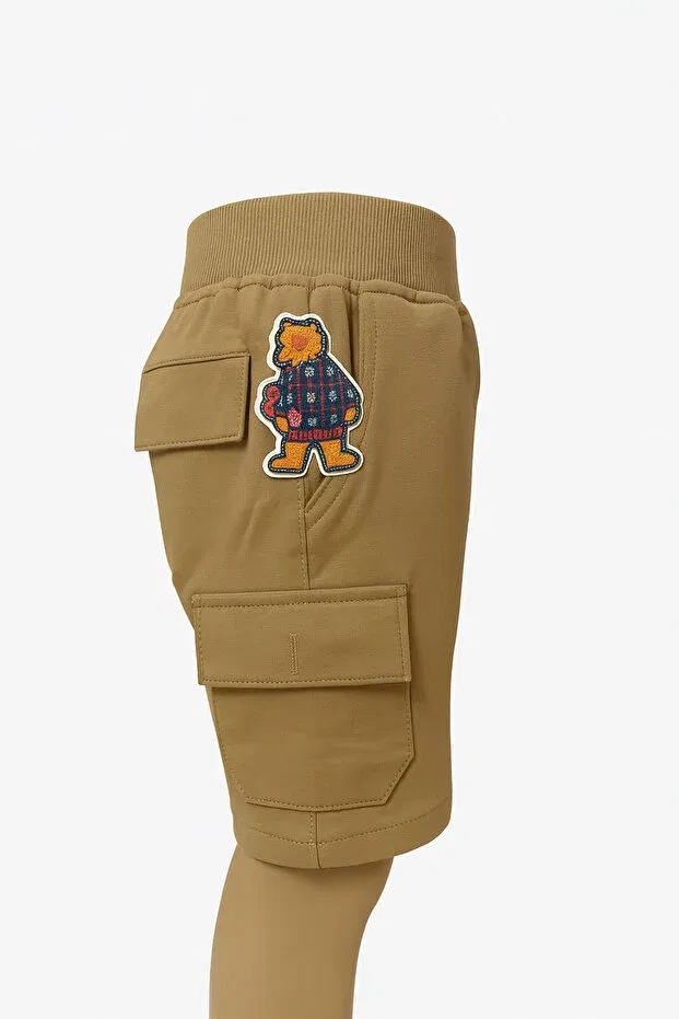 Детские шорты для мальчиков прямые хлопковые Bermuda Flybird, Beige
