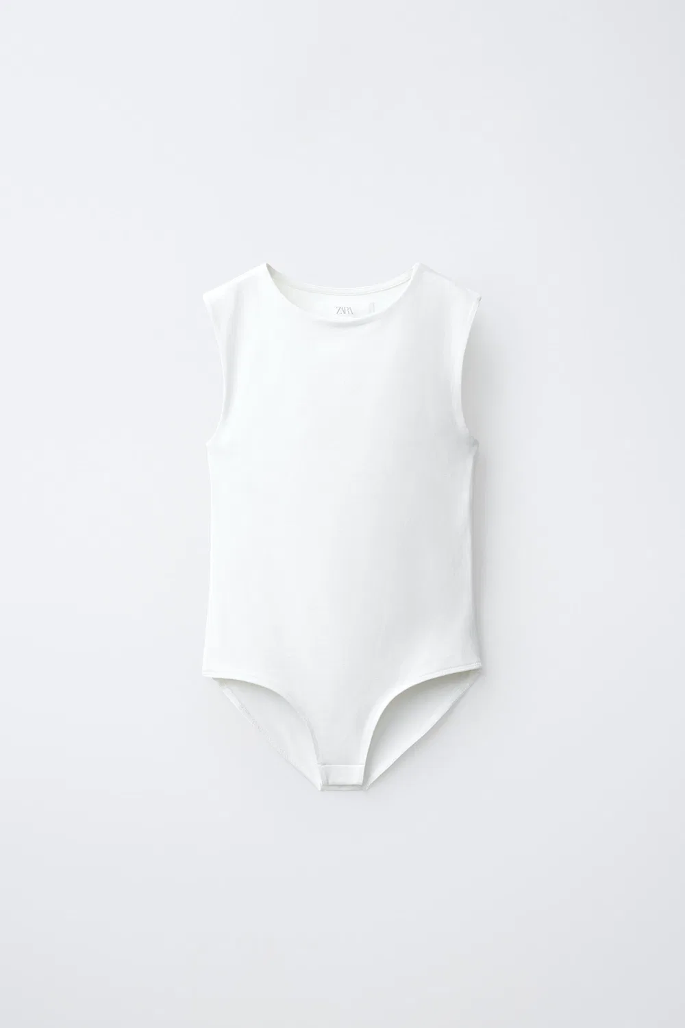 Боди из полиамида с вырезами ZARA, White