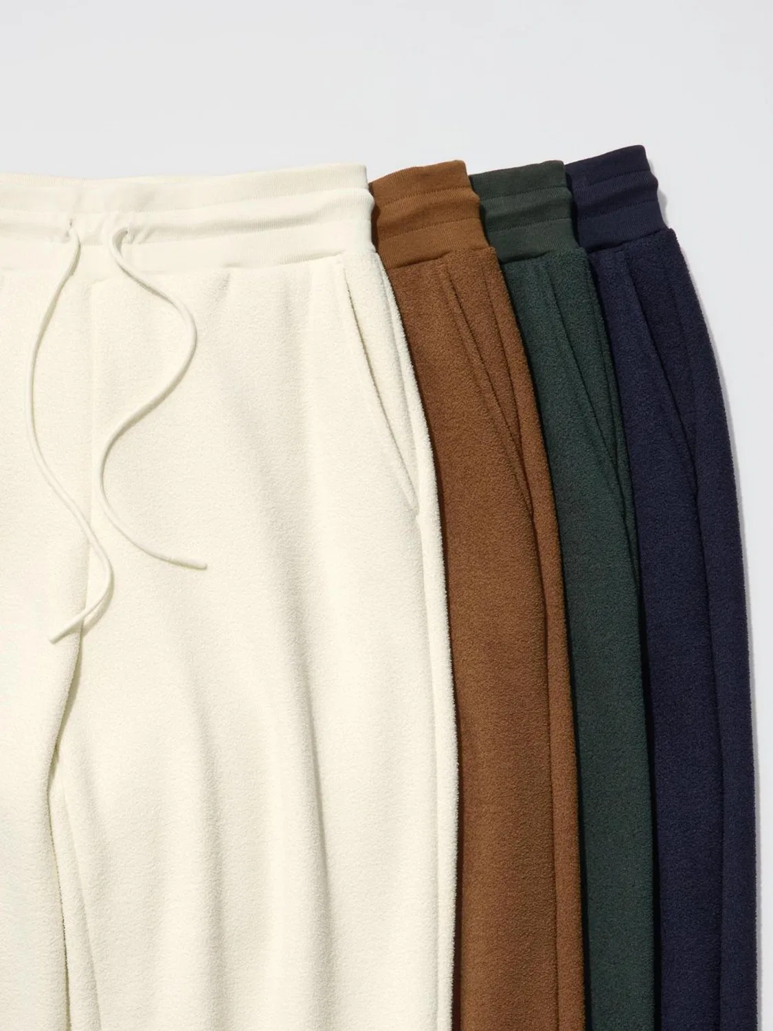 Брюки утепленные свободные Uniqlo, молочный — фото 3