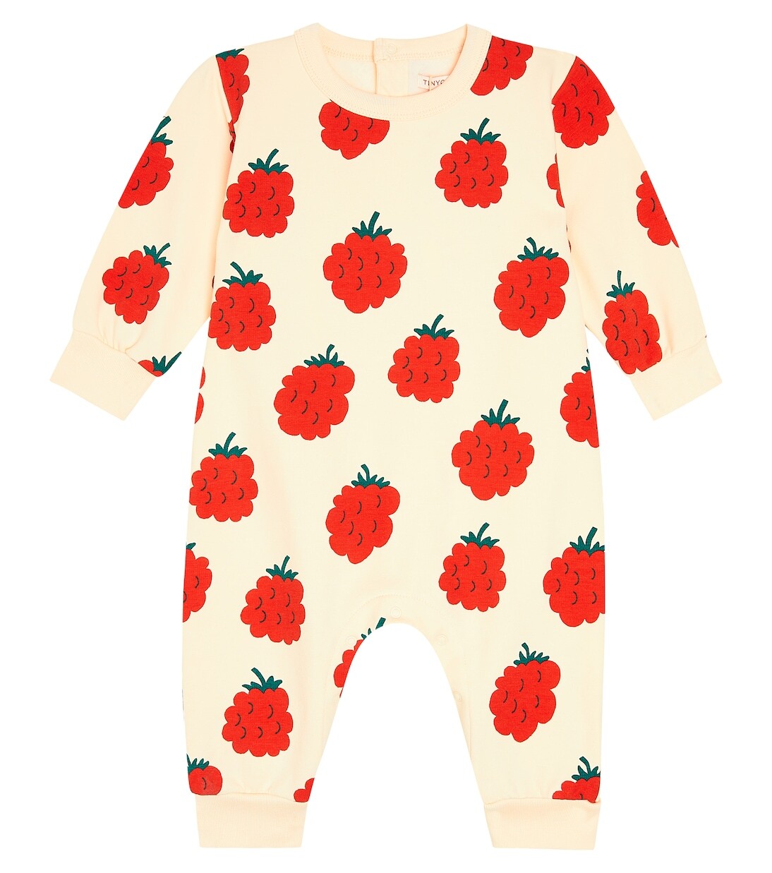 

Хлопковый комбинезон baby малина Tinycottons, бежевый