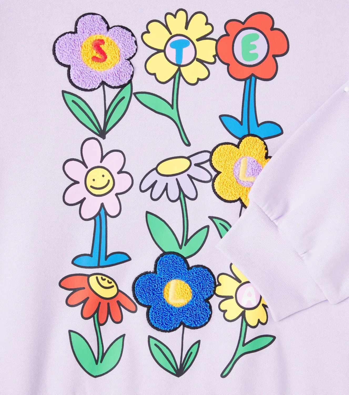 Свитшот с принтом Stella Mccartney Kids, фиолетовый — фото 3