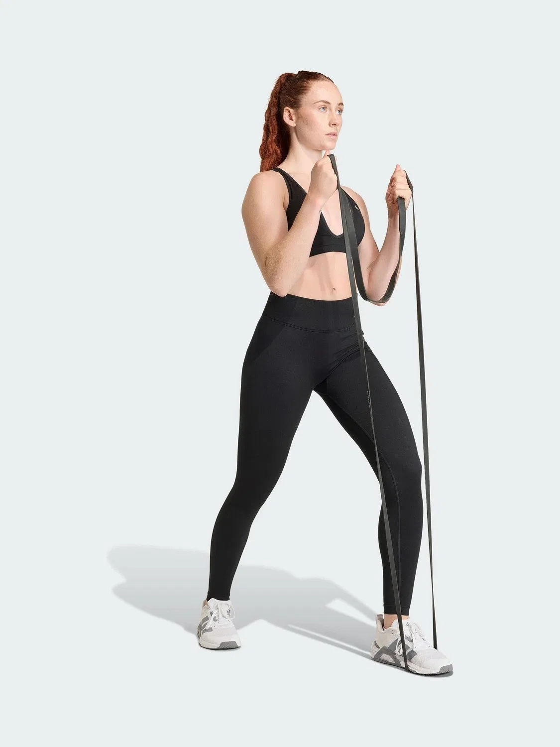 Леггинсы тренировочные Knit Scrunch 7/8 adidas, черный