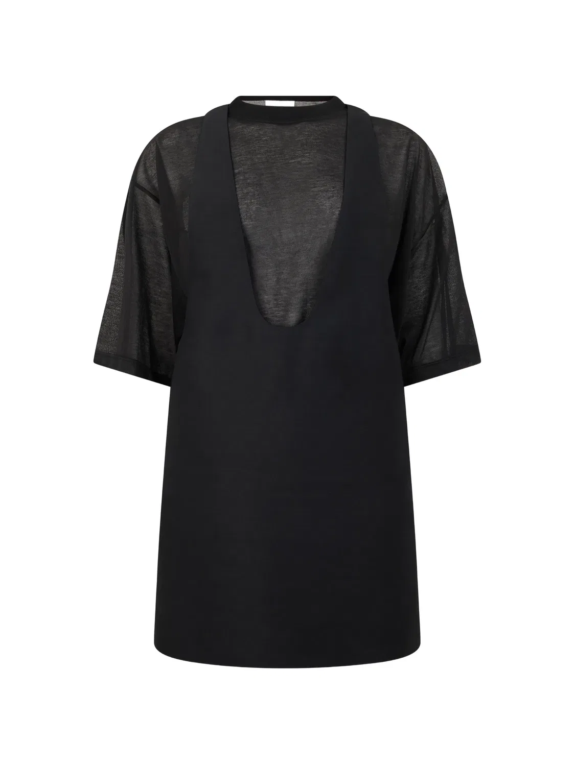 Платье‑футболка черное Balenciaga, черный