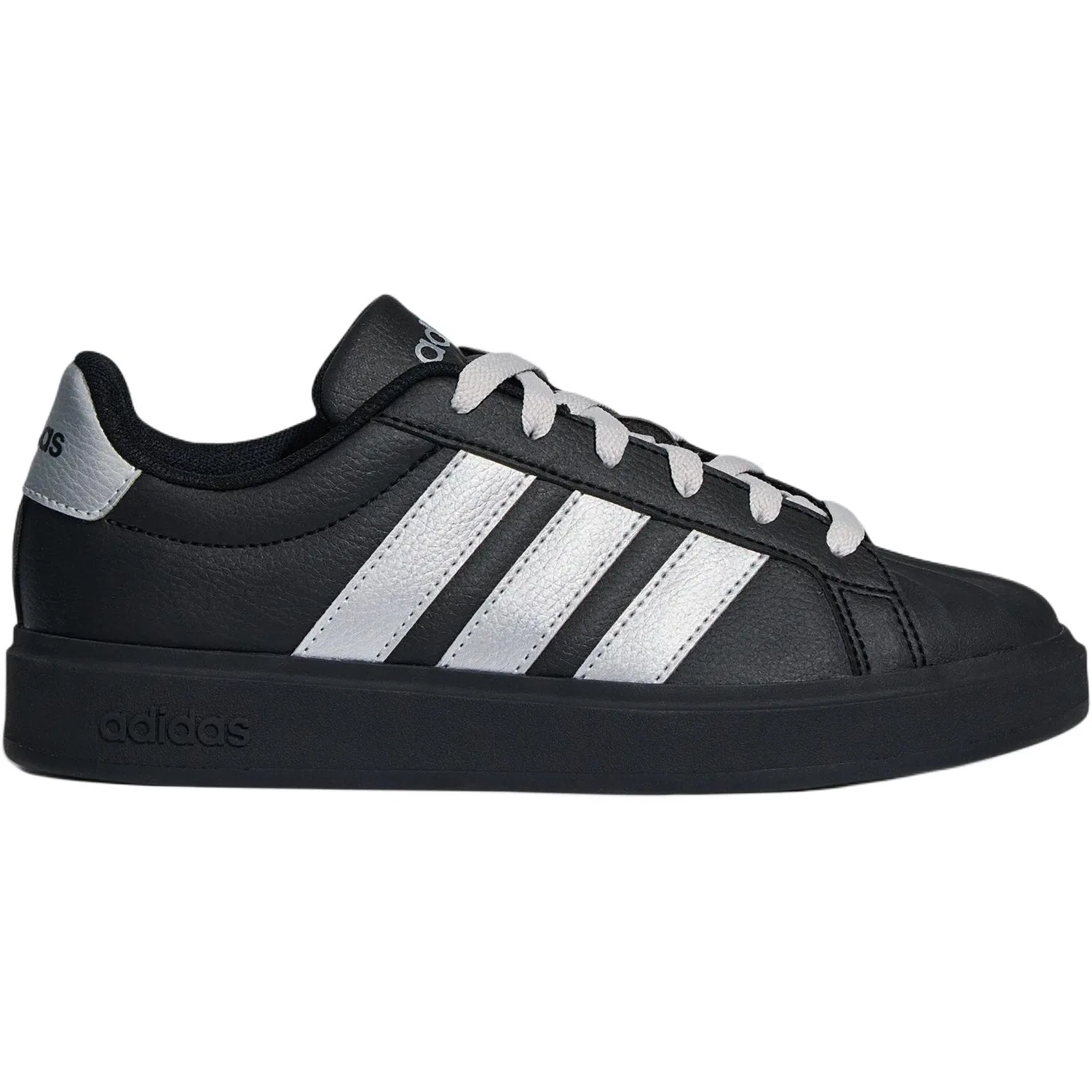 Детские скейтборд-кроссовки с принтом STREETTALK Adidas, Black/Metallic Silver — фото 3