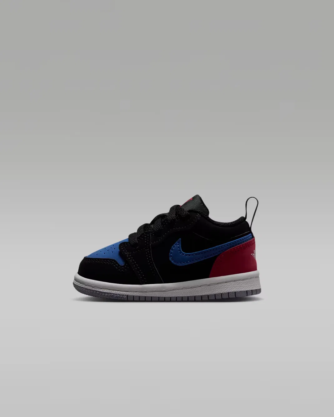 Детская/подростковая обувь Jordan 1 Low, Black/True Blue/Varsity Red/Summit White