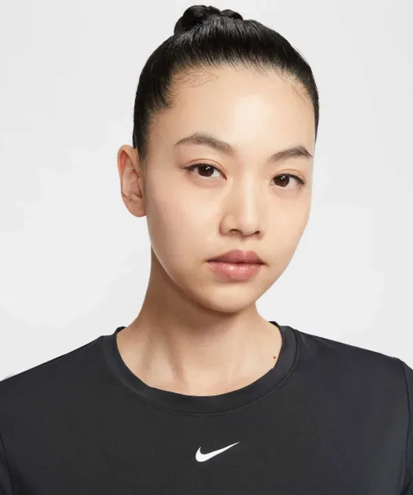 Футболка с коротким рукавом Nike One Classic Dri-FIT, черный, белый — фото 3