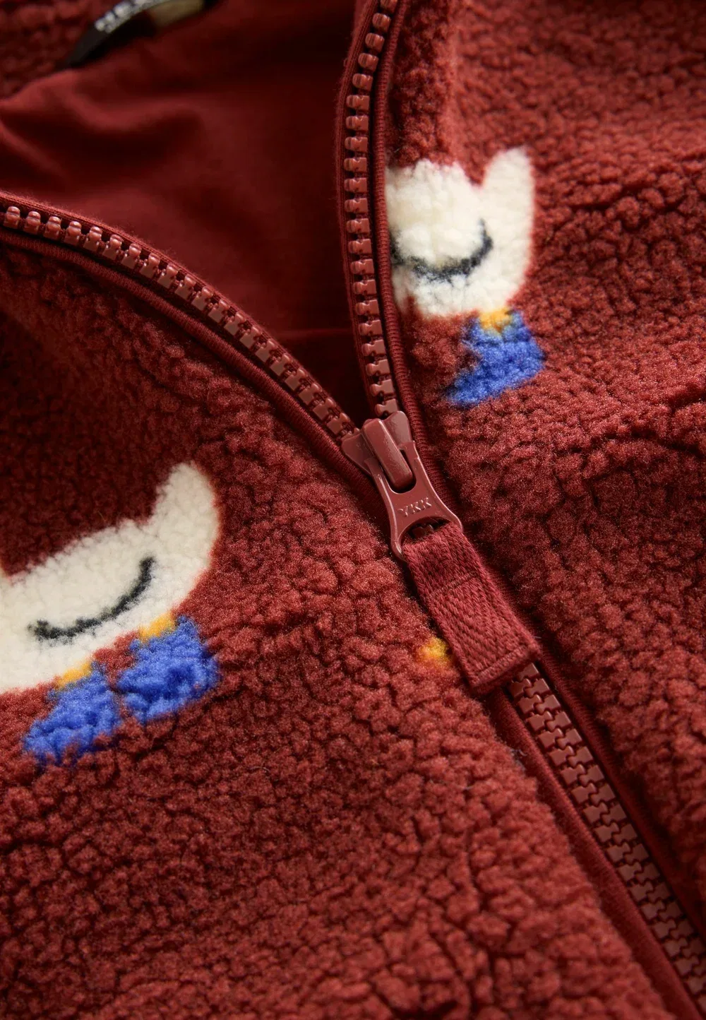 Куртка из флиса с принтом по всей поверхности, стандартного кроя Next, Burgundy Red Duck — фото 2
