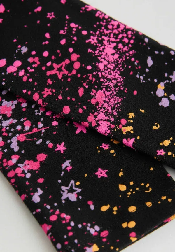 Леггинсы с принтом Regular fit Next Black Pink Splat, черный/розовый — фото 3