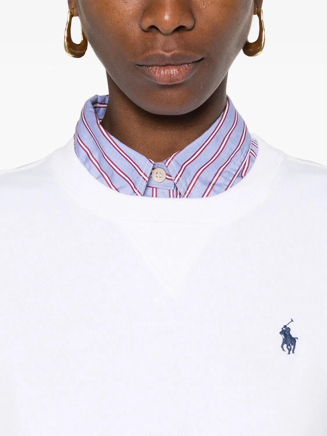 Свитер с вышитым логотипом Polo Pony Polo Ralph Lauren, белый — фото 3