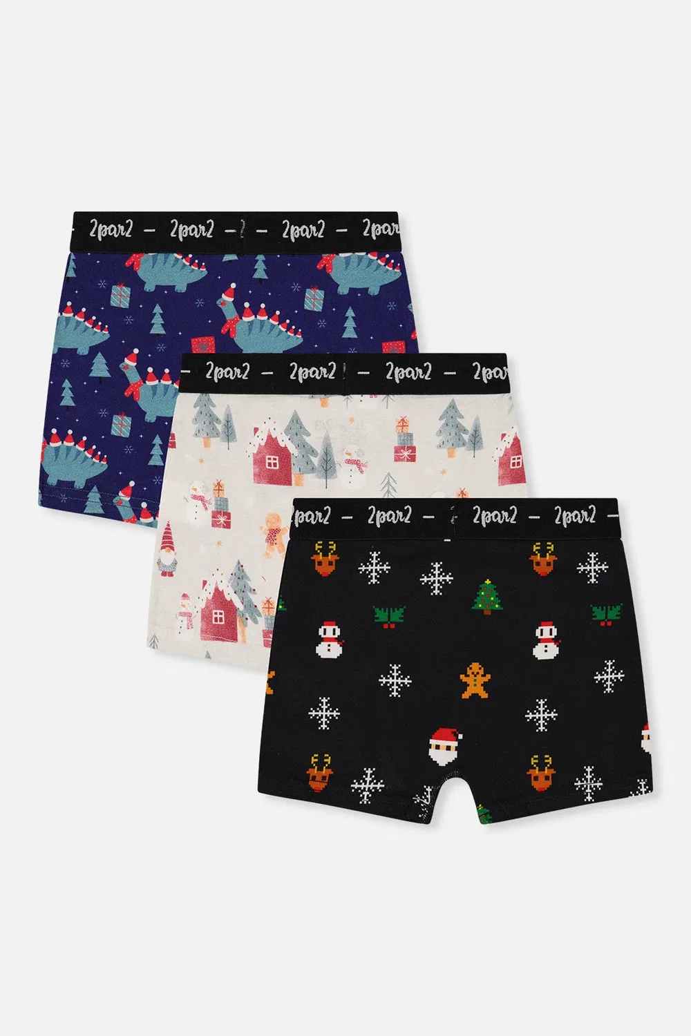 Детские трусы-боксеры комплект из 3 штук с принтом Holiday Print Deux par Deux, Holiday Print — фото 2