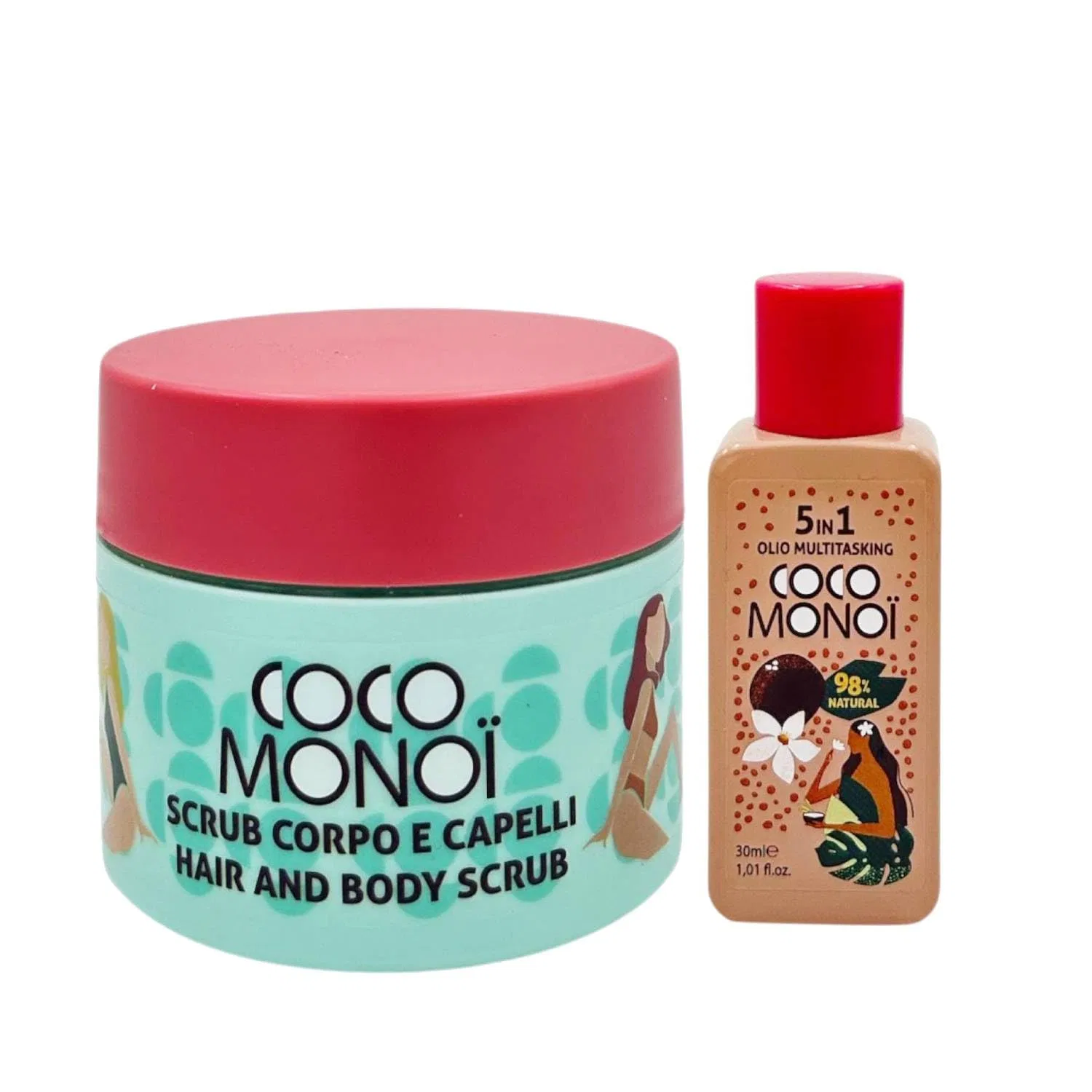 2-в-1 Скраб для волос и тела Sea Salt, COCO MONOI, 250 мл + Масло 30 мл