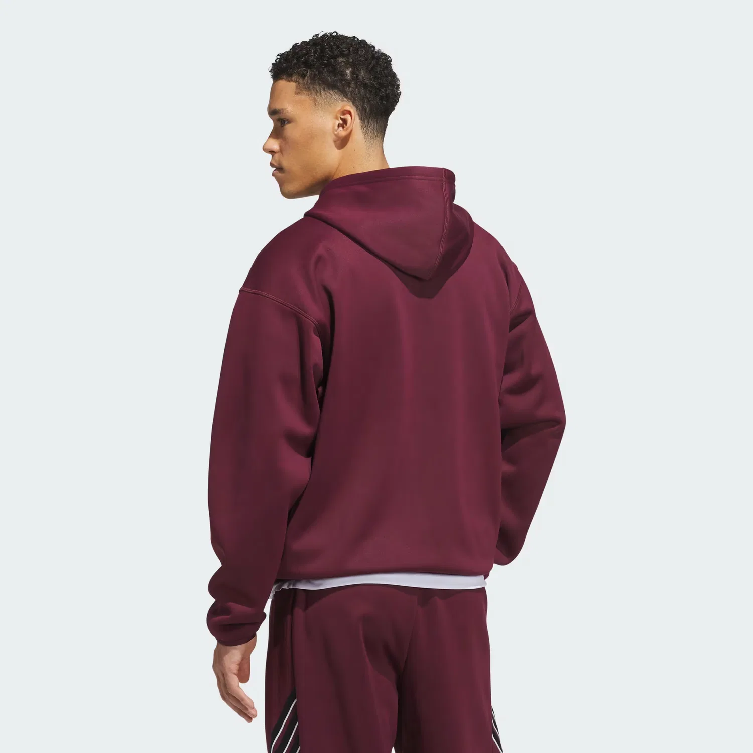 Мужское худи на молнии Crazy Warm Adidas Performance, бордовый — фото 2