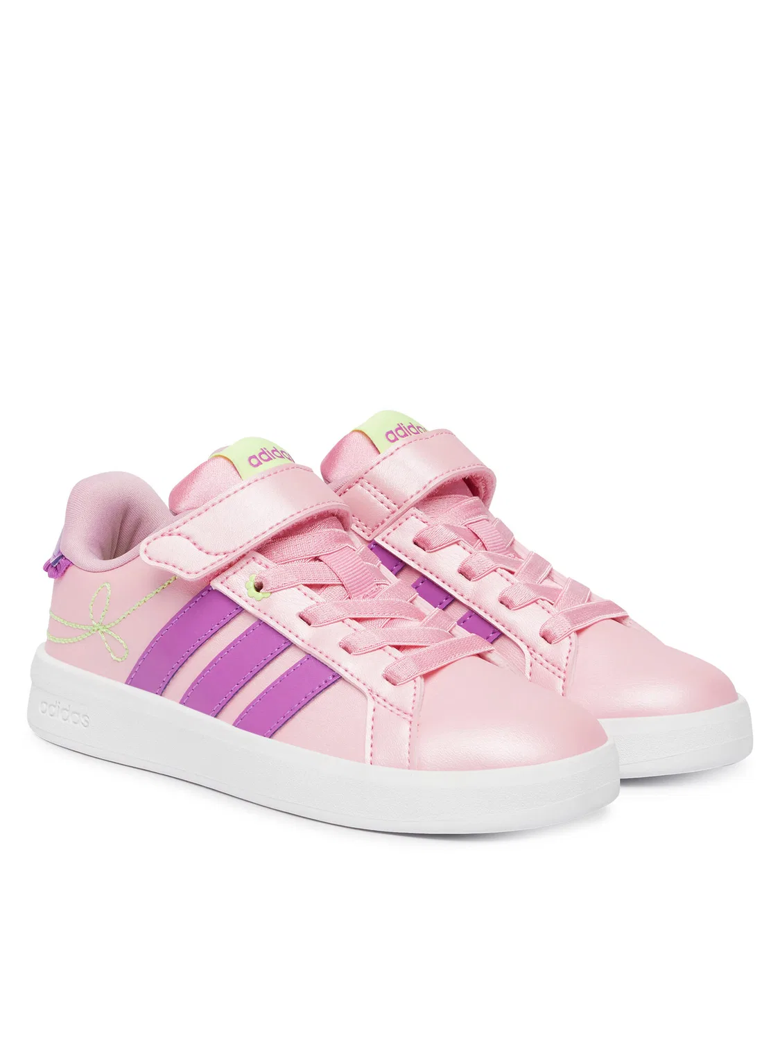 Кроссовки для девочки Grand Court Girls Shoes Children Adidas, розовый — фото 2
