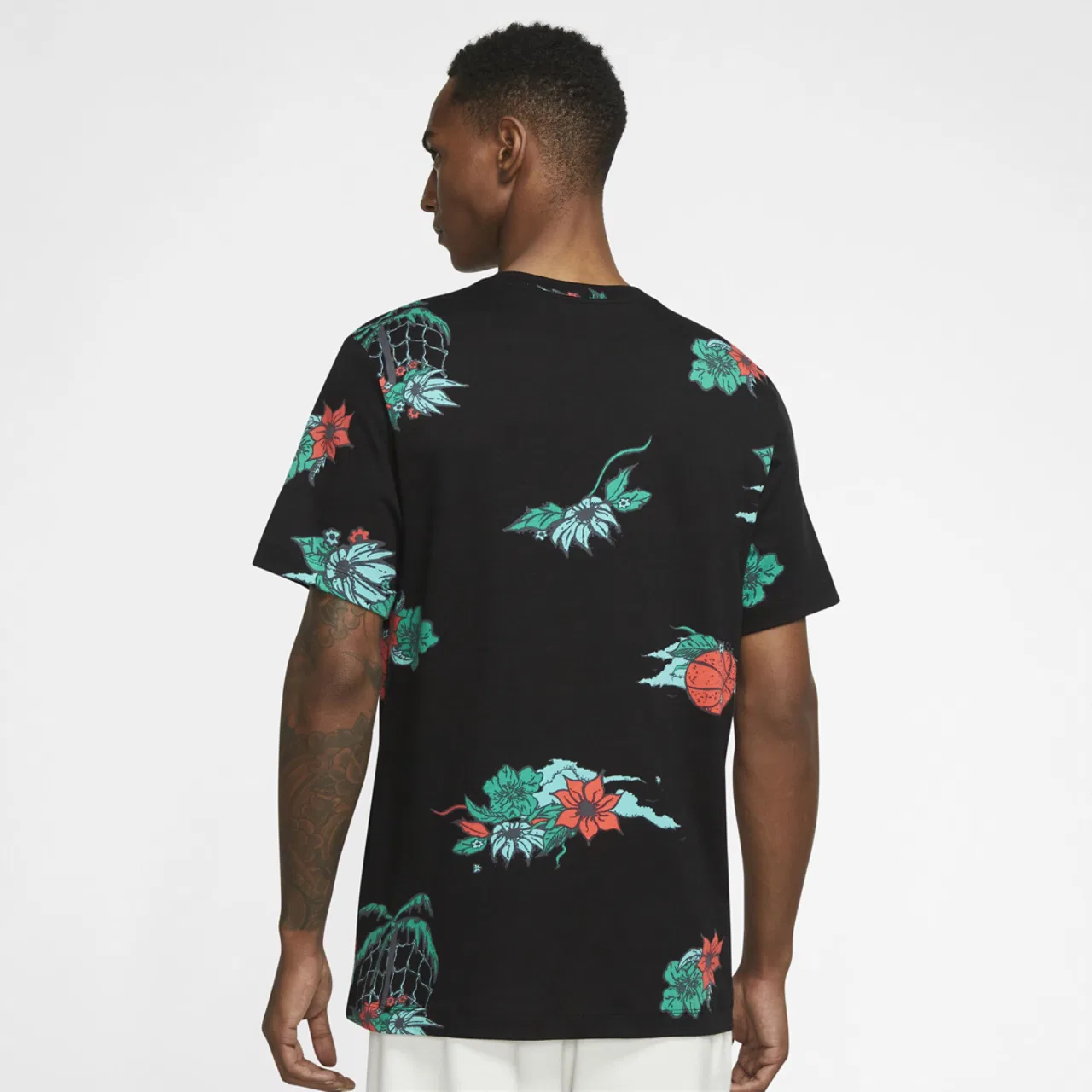 Мужская футболка из хлопка Fran AOP T-Shirt Nike, черный — фото 2