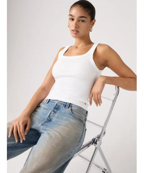 Женская майка без рукавов хлопковая Levi's, Белый