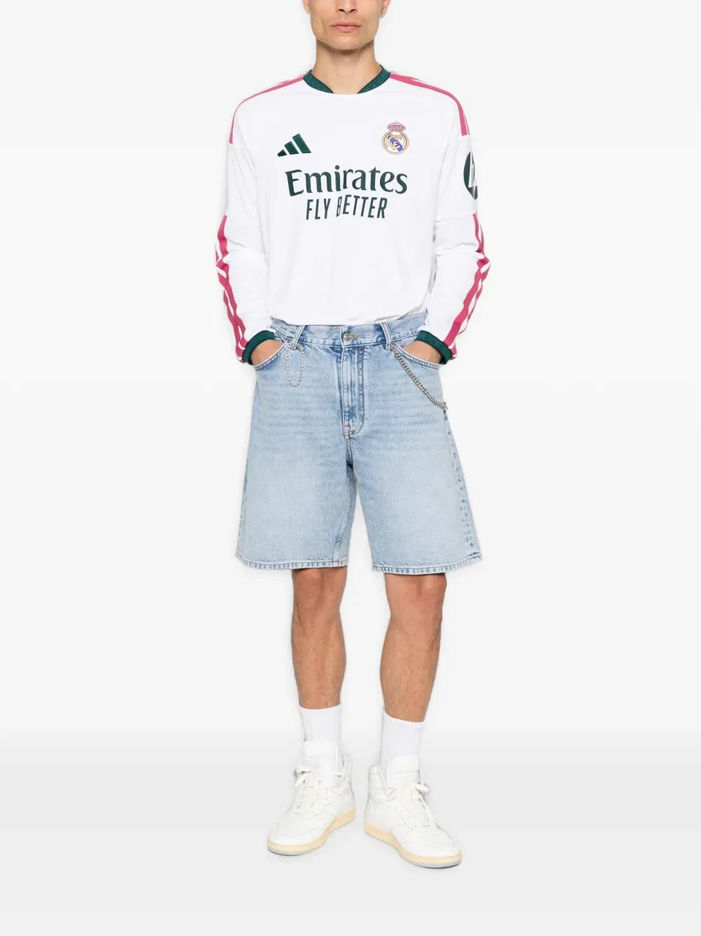 Футболка с длинным рукавом Реал Мадрид Adidas, белый — фото 2