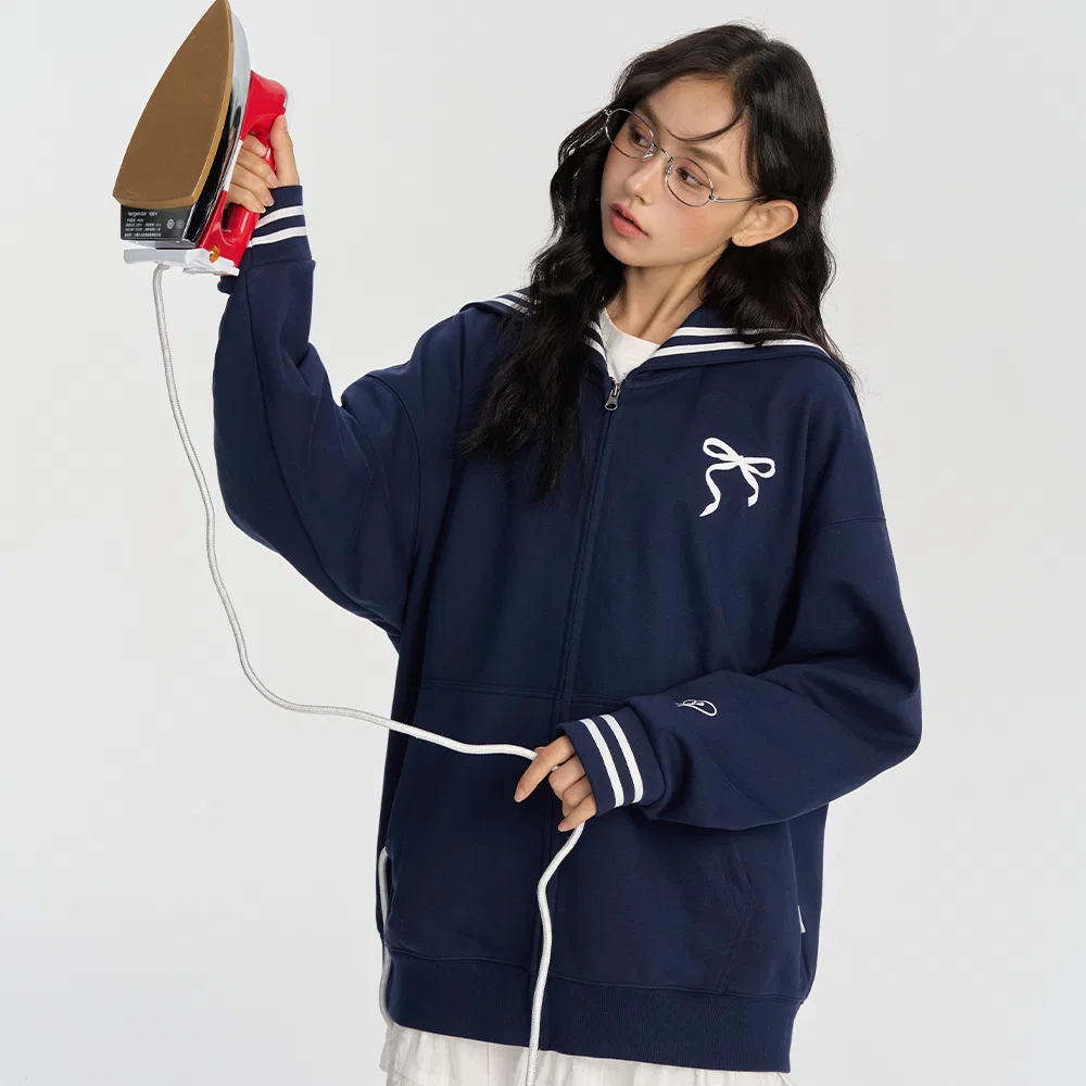 Детская толстовка с длинным рукавом F426, Navy Blue — фото 4