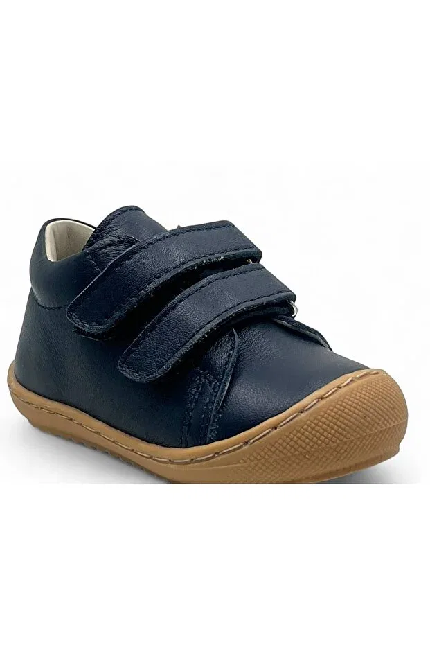 Детские кожаные туфли для девочек с ортопедической стелькой Perlina, Navy Blue — фото 2