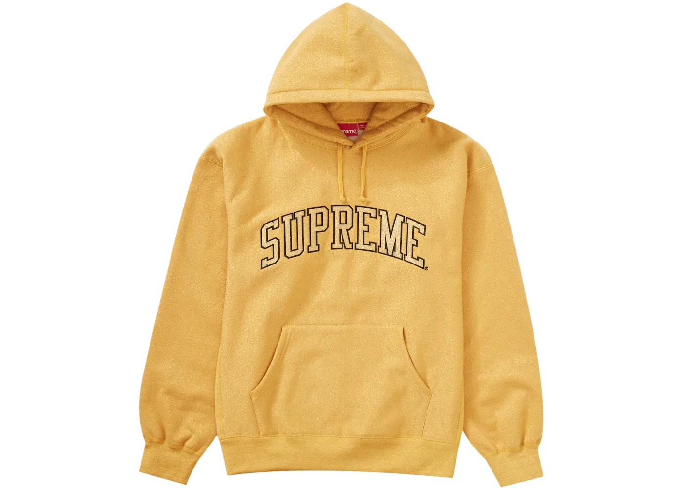 Мужская худи с металлическим принтом Supreme Sweatshirt (SS23), Gold