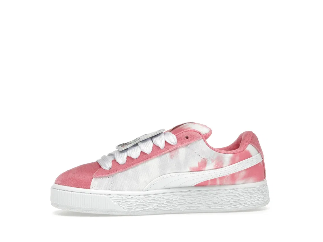 Детские кроссовки для девочек на шнуровке Puma Suede XL Puma, Magic Rose/Peaceful Blue — фото 3
