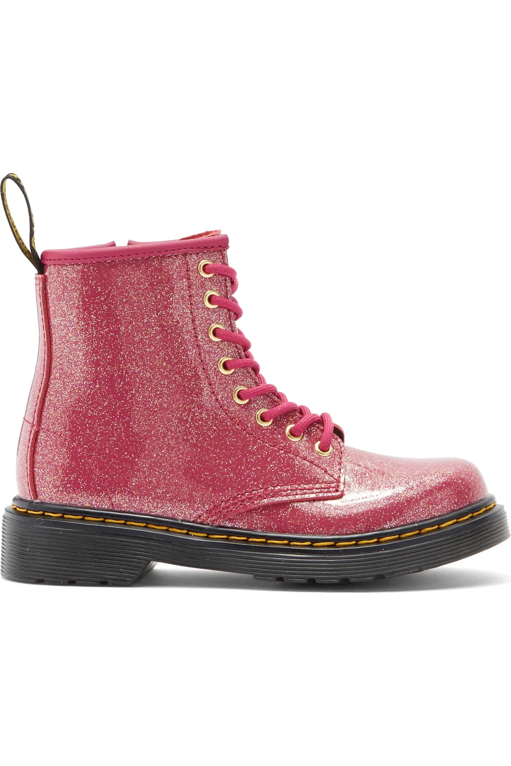 Детские ботинки Dr. Martens 1460, с блестками Nebula Glitter, Fuchsia Si — фото 3