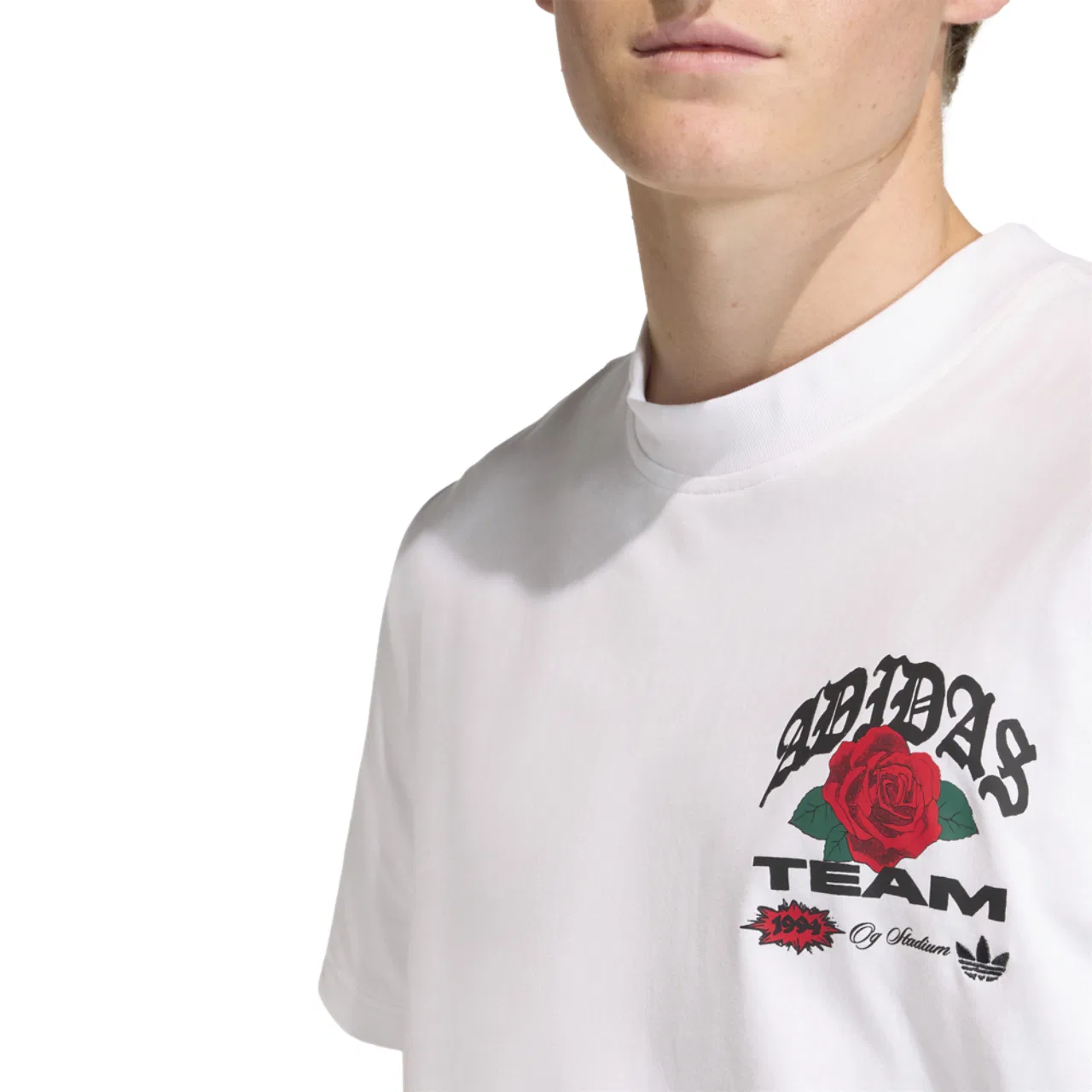 Мужская футболка Roses GFX Adidas, белый/черный — фото 3