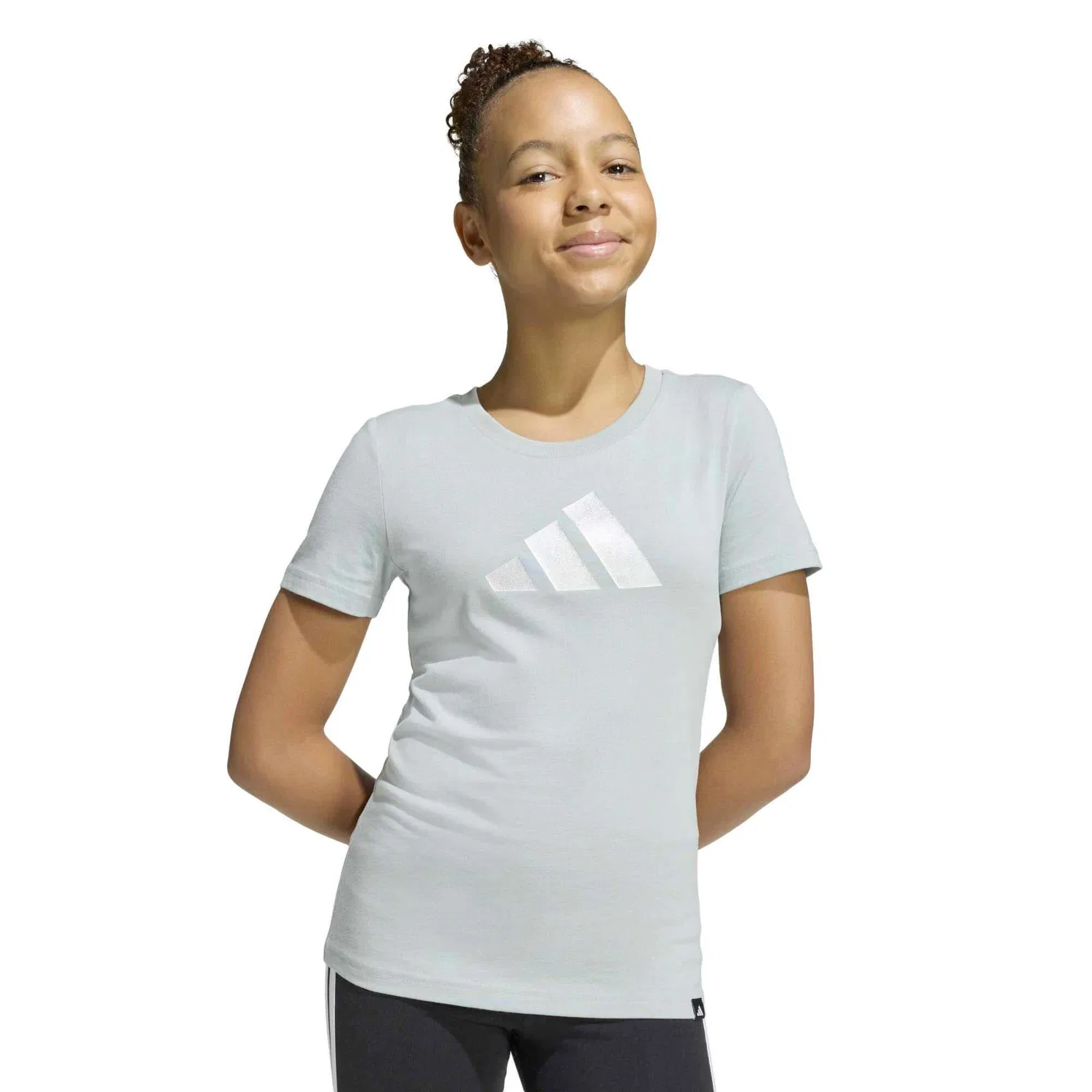 Детская футболка Adidas Sport Jg Glam T, Wonder Sage — фото 4