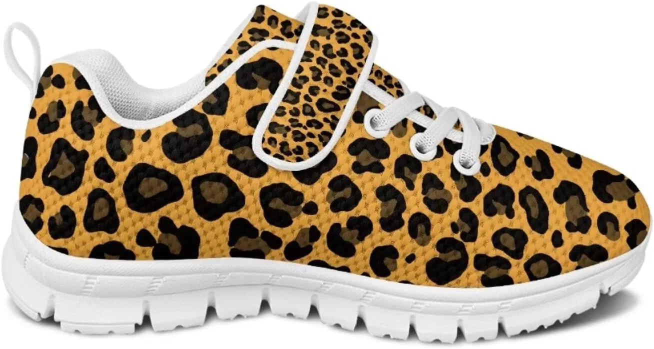 Детские кроссовки с принтом коровы Howilath, Yellow Leopard Print — фото 3