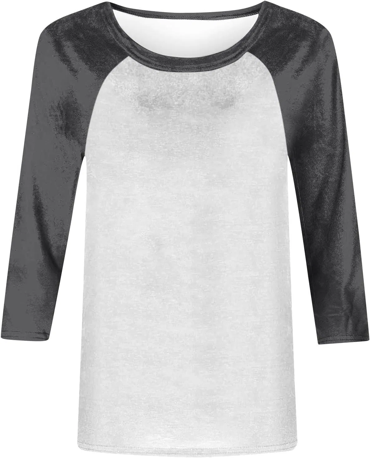 Женская футболка с рукавом 3/4 Color Block Raglan Tshirt, Dark Gray-2 — фото 4