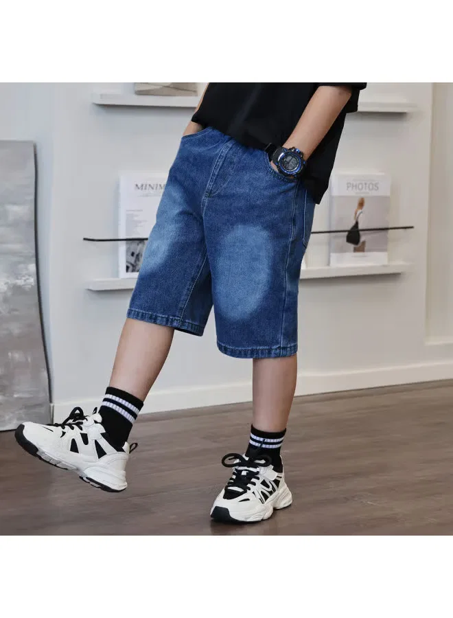 Шорты свободного кроя джинсовые для мальчиков Jeanswest, синий — фото 4