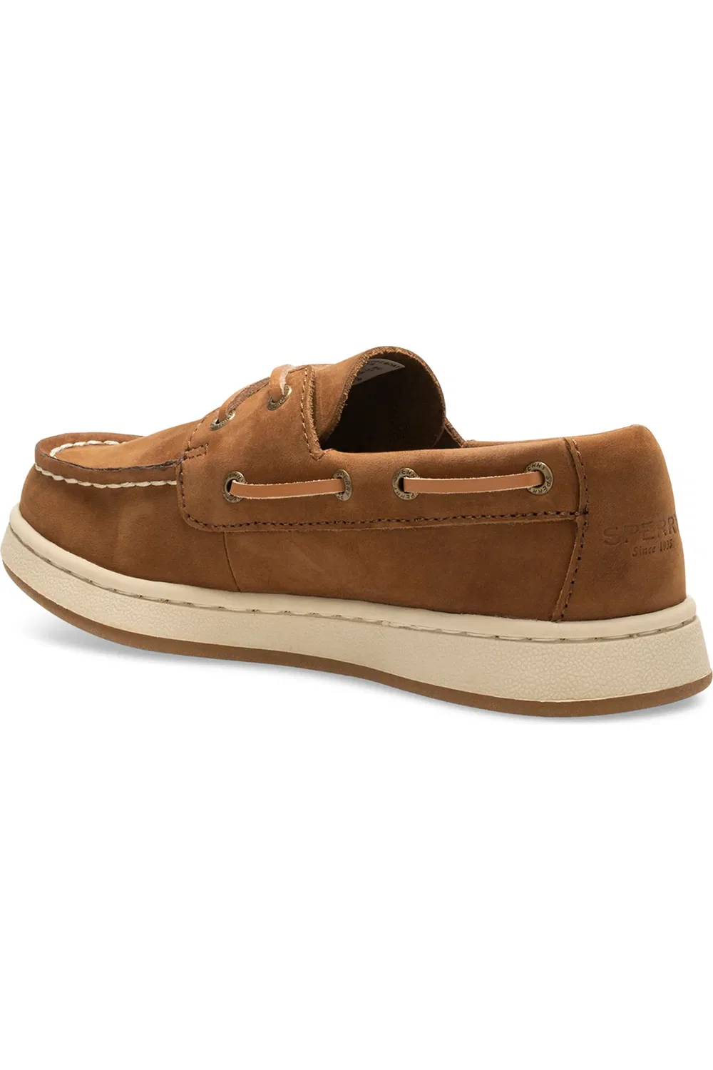 Детские туфли-лодочки с ручной строчкой ZZDNU SPERRY TOP-SIDER, коричневый — фото 2