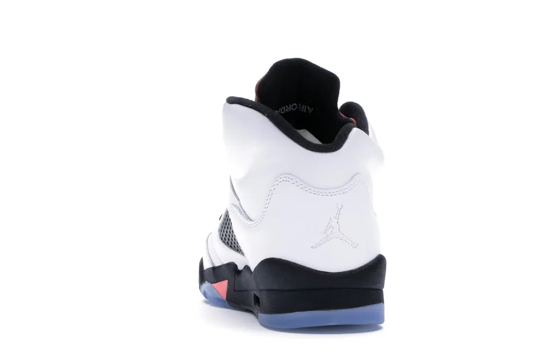 Детские кроссовки для мальчиков с кроссовками Jordan 5 Retro Jordan, White White Sunblush Black — фото 4
