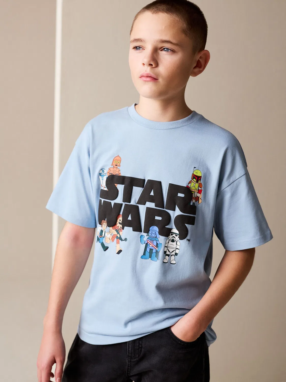 Футболка с принтом Star Wars, Light Blue Next