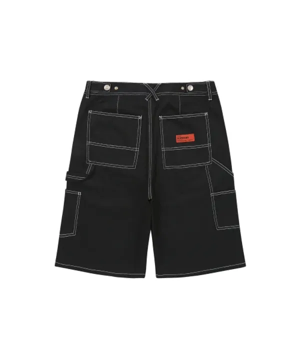 Шорты хлопковые карпентер, Superdry, черный — фото 3