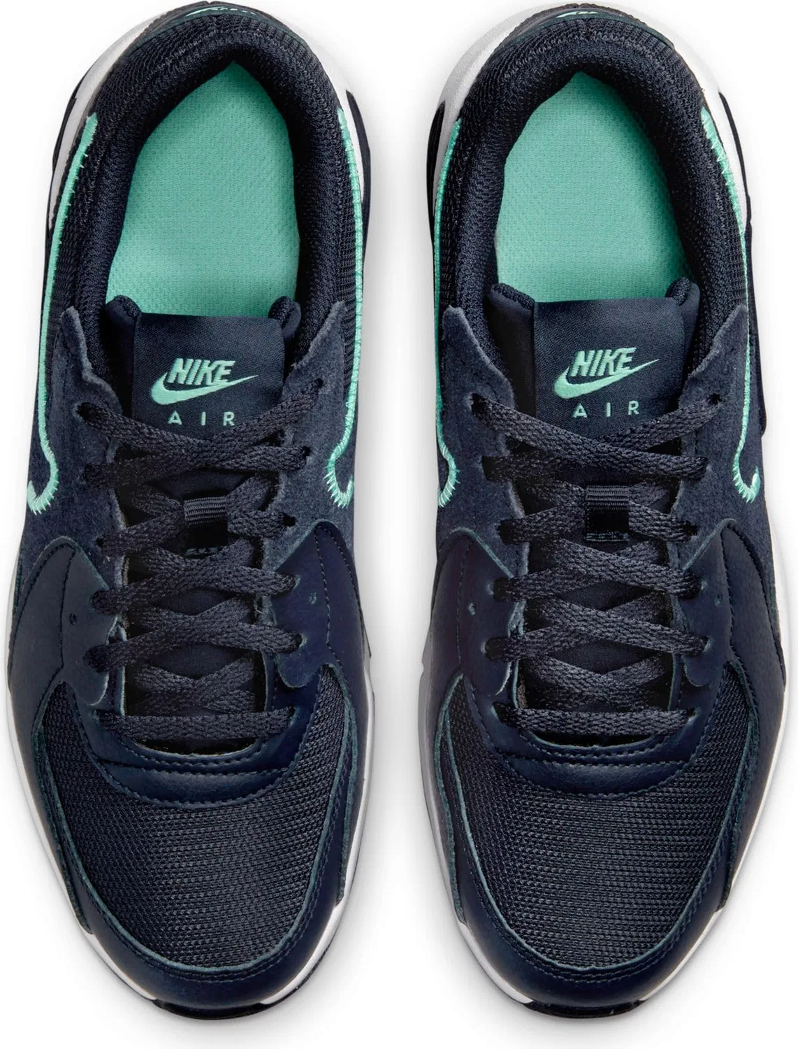 Детские кроссовки для мальчиков с шнуровкой Air Max Excee NIKE, Emerald Rise Jade Ice White Obsidian — фото 3