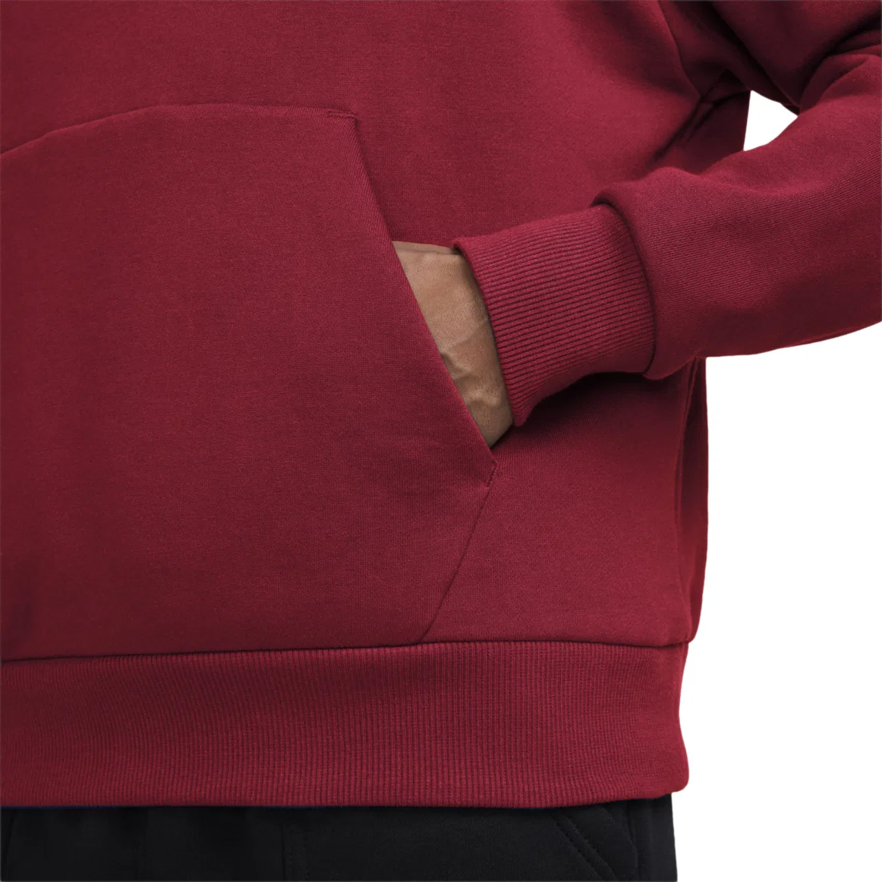 Мужское худи свободного кроя с флисом Nike Solo Swoosh, White/Red — фото 3