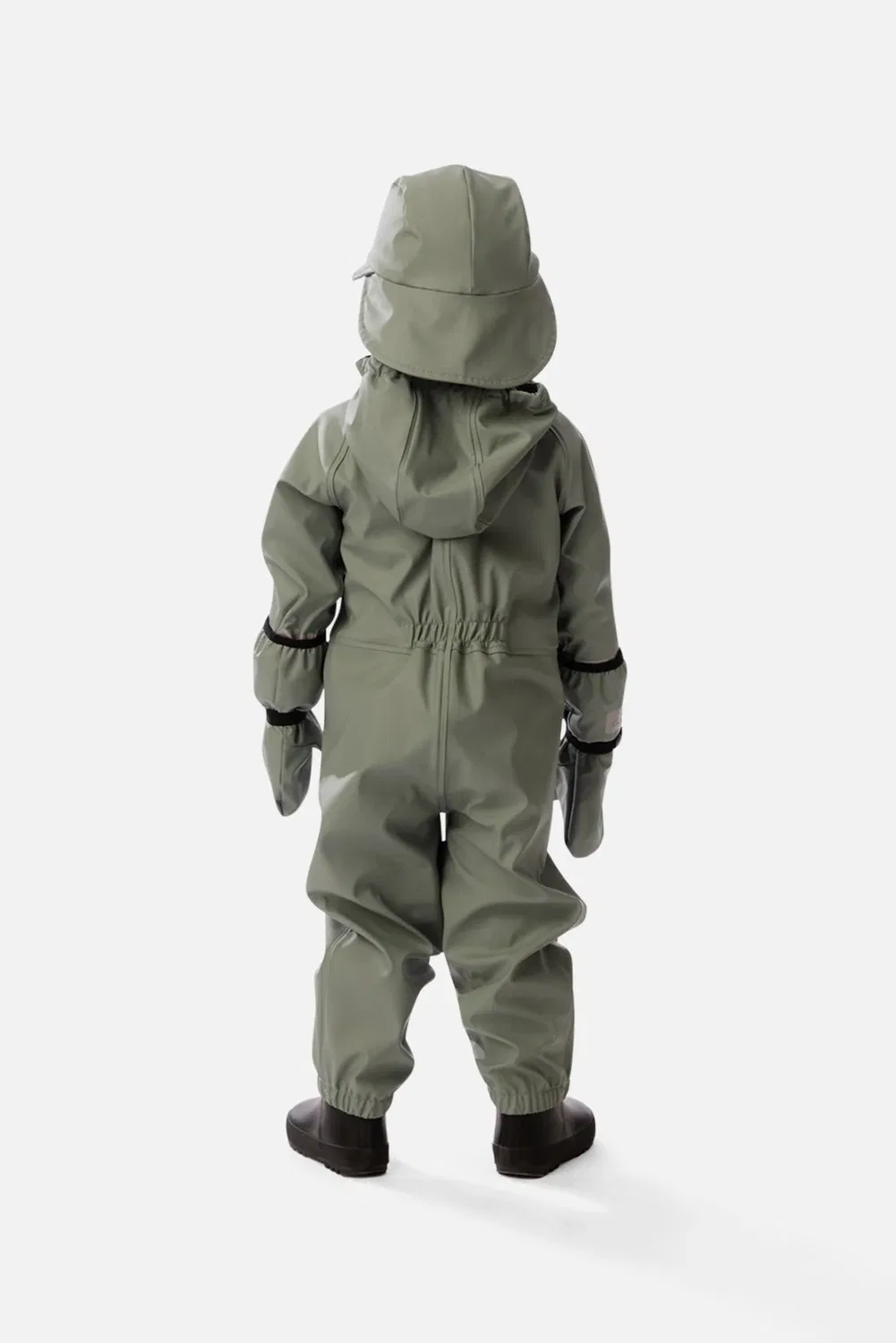 Детский комбинезон дождевик водостойкий Deux par Deux, Baby Rain One Piece Sage Green — фото 3
