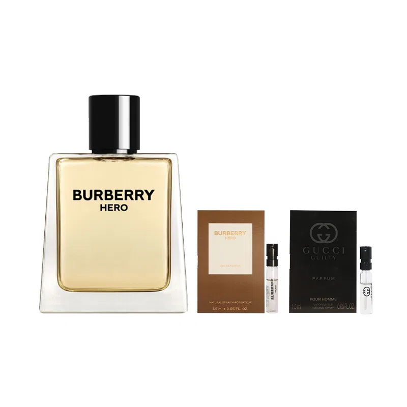 Мужской набор ароматов Burberry Brave Heart Eau De Parfum 50ml + Gucci Guilty Love Passion 1.5ml — фото 2