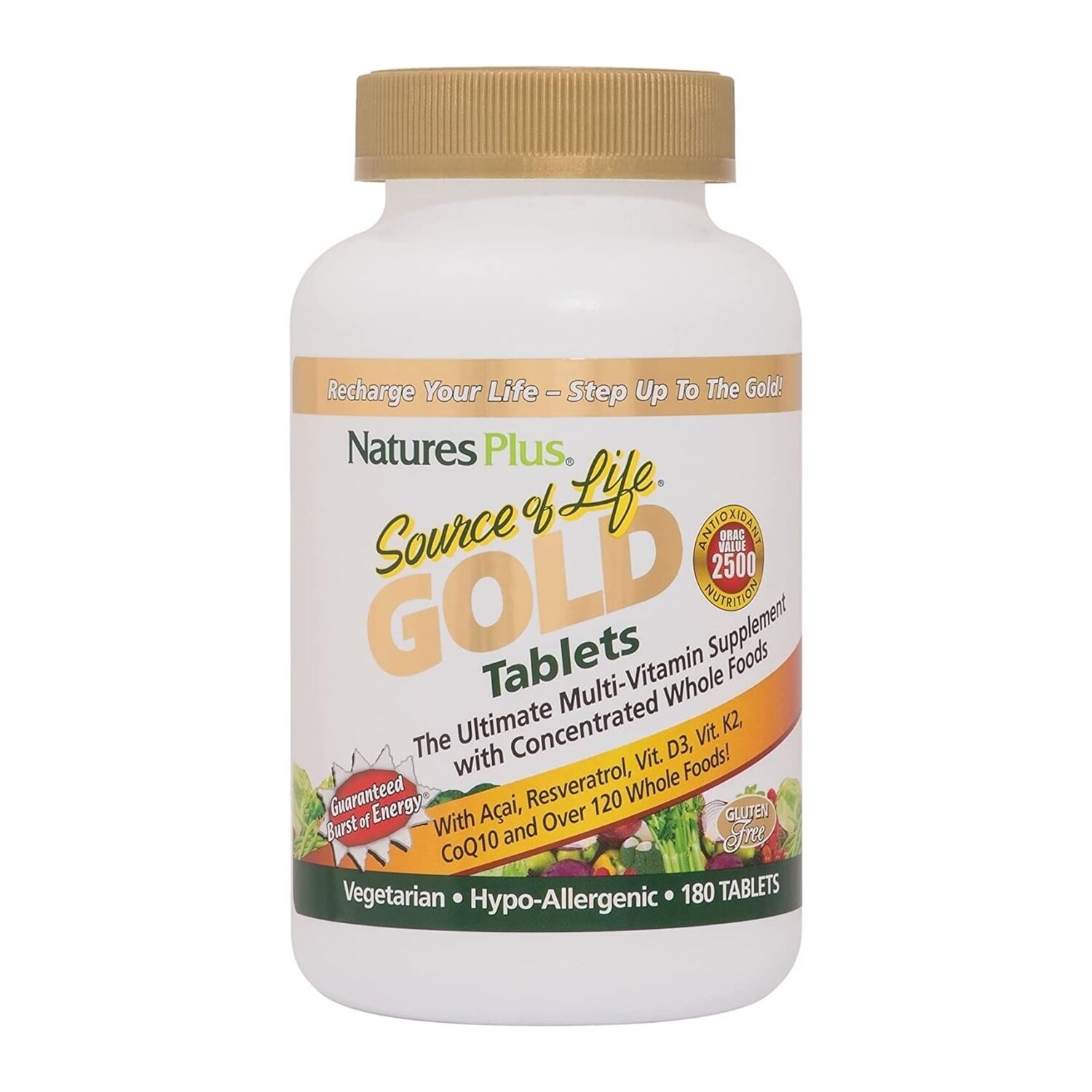 

Мультивитамины NaturesPlus Source of Life Gold, 180 таблеток