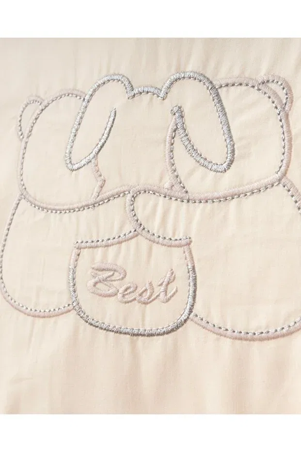 Детский комплект одежды для новорожденных с вышивкой медвежонка Best Friends Mert Baby, Natural — фото 4