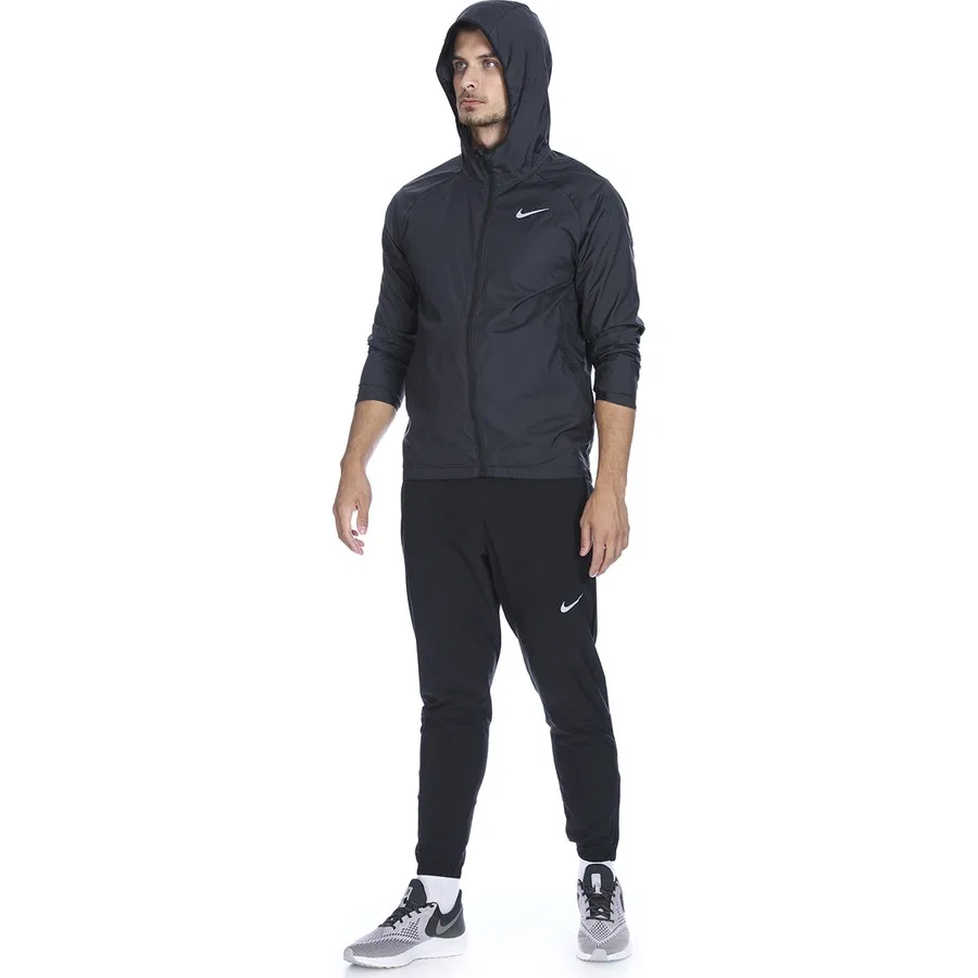 Мужская куртка от дождя с капюшоном Nike, Черный — фото 3