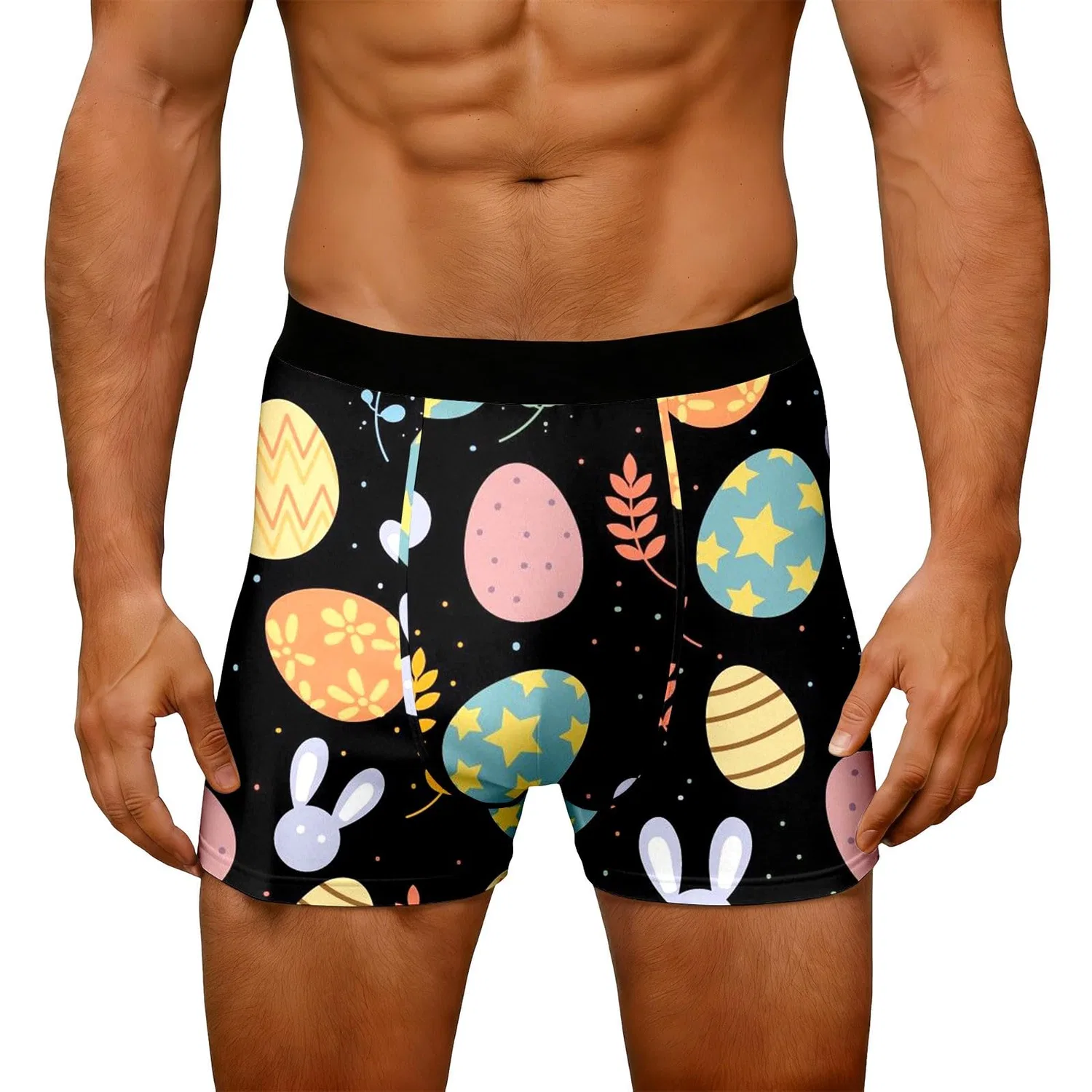 Мужские термобрюки с принтом Easter Printed Briefs, Nero-f