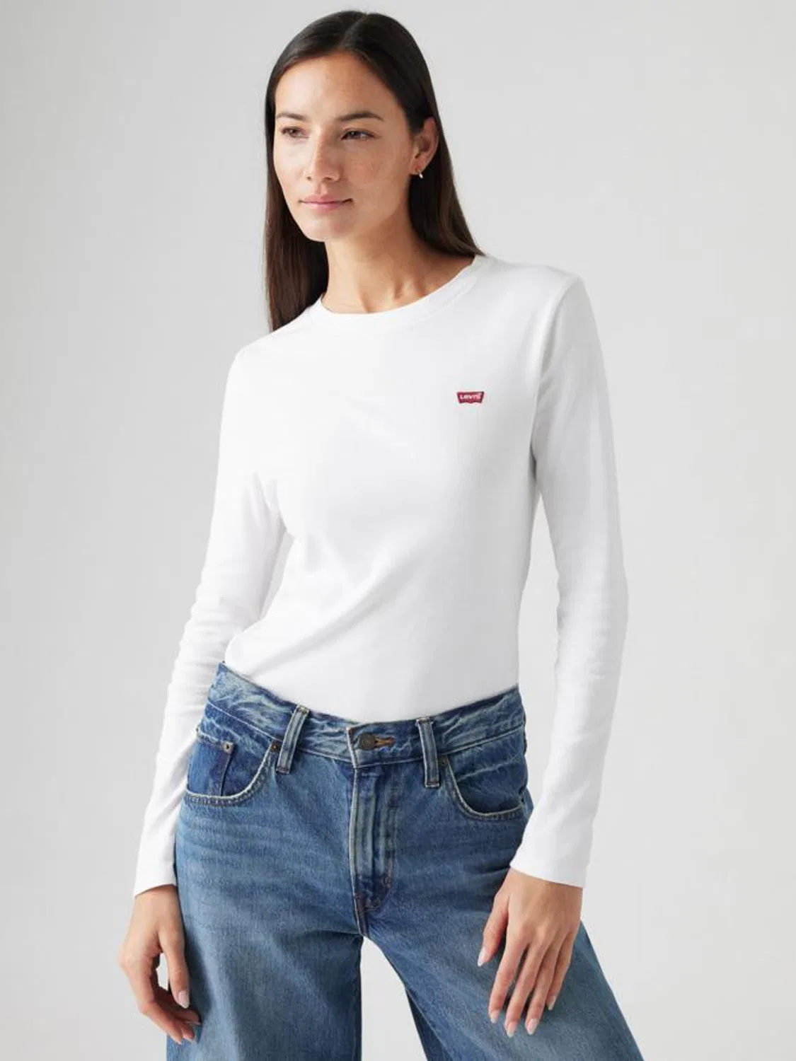 Футболка с длинным рукавом Essential Levi's, белый — фото 4