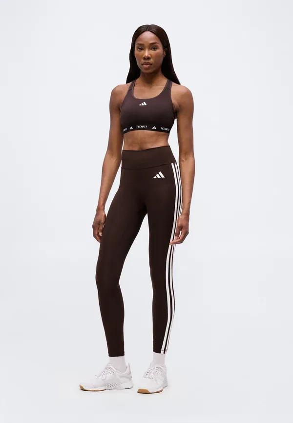 Леггинсы Optime Essentials для тренировок, 3 полоски, длина 7/8 Adidas Performance, белый — фото 2