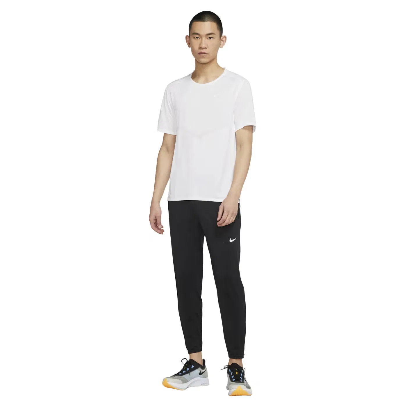 Футболка спортивная с круглым выворотом Dri-Fit Rise 365 Nike, белый — фото 3